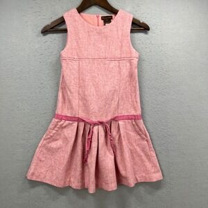 Fleurisse Dress Girls 10Y Pink Sleeveless‎ Wool Blend Fit Flare Party Pockets